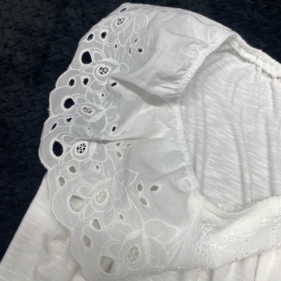 Torrid White Eyelet Lace Embroidered Tank Top Women’s 2 BEACH TROPICAL CRUISE - Picture 5 of 12